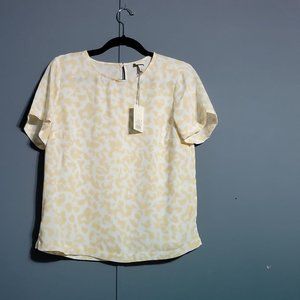 Yellow and white shirt